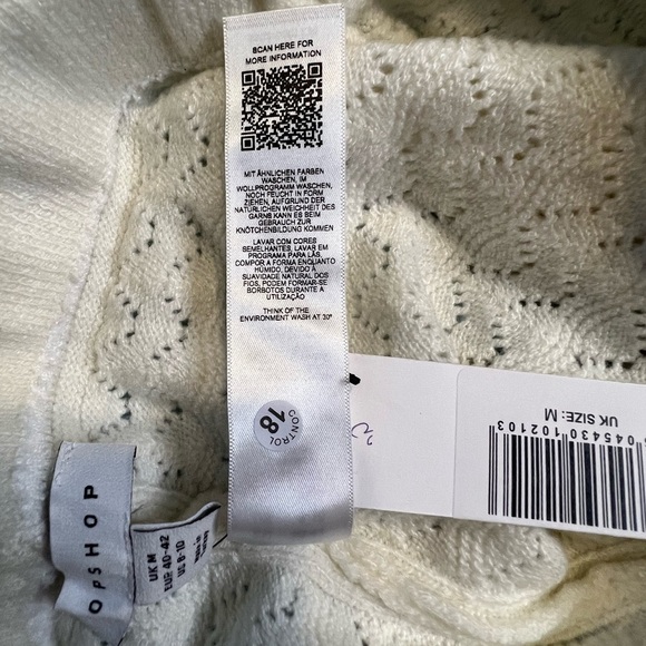 Nwt Topshop Cozy Knit Shorts Cream Women’s Size 8-10 - Picture 6 of 7